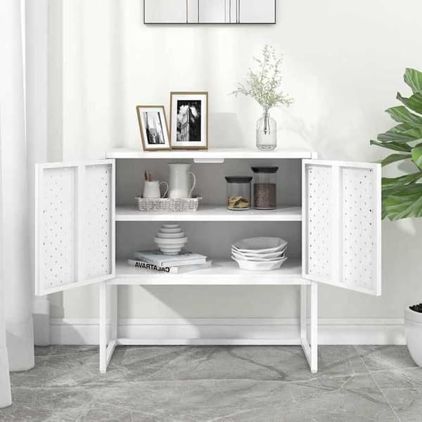 Maison Exclusive - Buffé Vit 75x35x75 cm Stål
