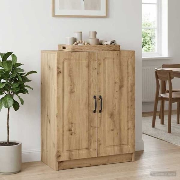 Maison Exclusive - Buffet i håndlavet egetræ 66 x 34,5 x 87 cm Ingeniørtræ
