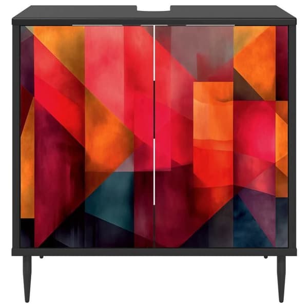 Maison Exclusive - Badeværelsesskab HEESCH Sort eg 60 x 40 x 61 cm