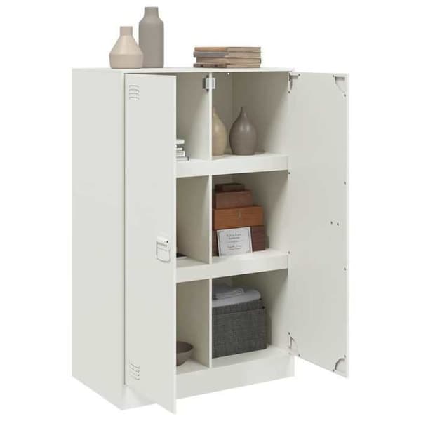 Maison Exclusive - Buffé vit 67x39x107 cm stål