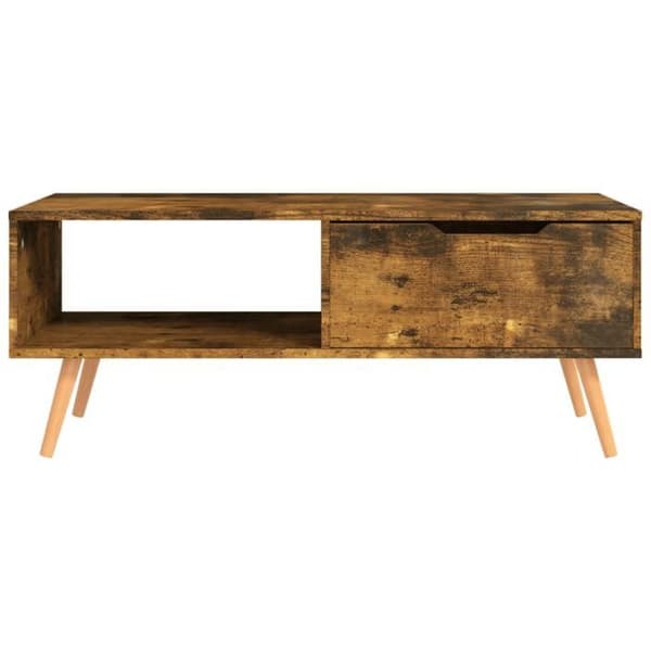 Bord - EKSKLUSIV HUS - Røget eg - 100 x 49,5 x 43 cm - Ingeniørtræ - Rektangulær Rökt ek