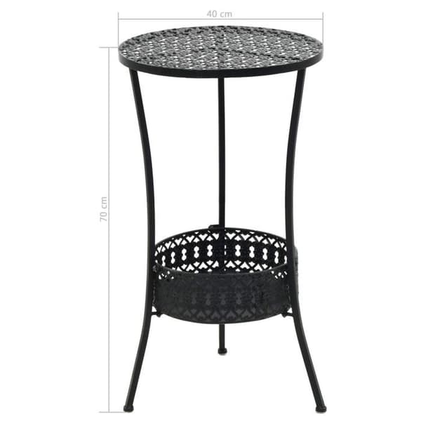 Maison Exclusive - Bistrobord Sort 40x70 cm Metal