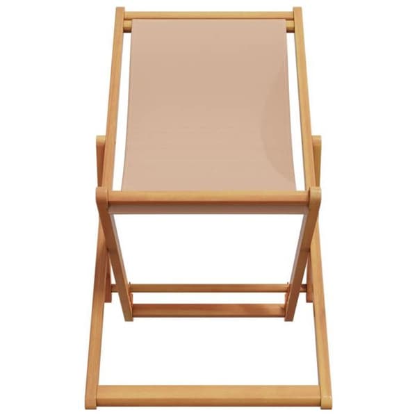 Maison Exclusive - Fällstol i massiv eucalyptus i taupe och tyg Mol