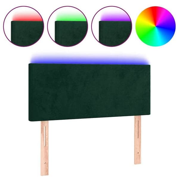Maison Exclusive - LED-pääty vihreä 100x5x78/88 cm sametti mörkgrön