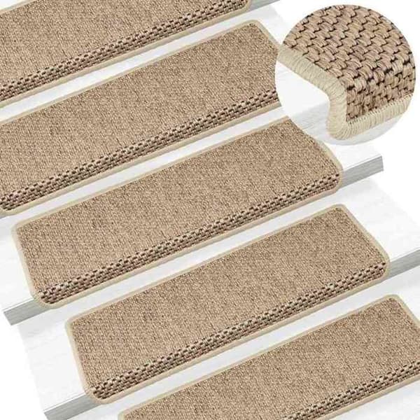 Maison Exclusive - Selvklæbende trappetæpper 15 stk 65x21x4 cm Sand