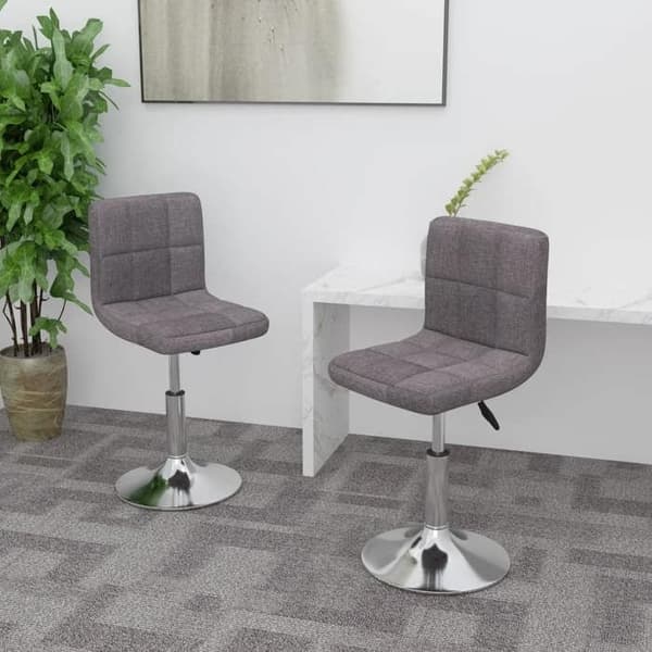Maison Exclusive - Snurrande matstolar set om 2 taupe tyg