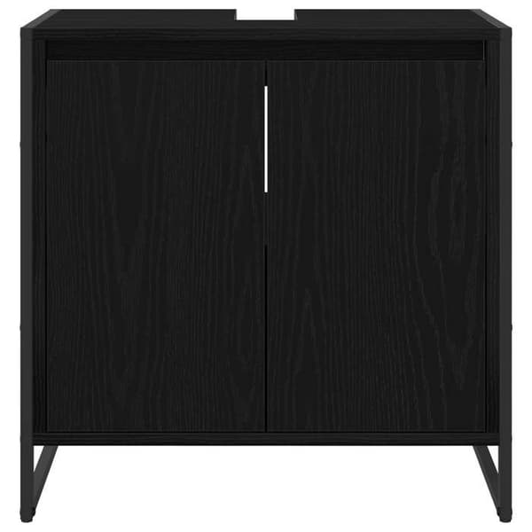Maison Exclusive - Badeværelsesskab Sort eg 60 x 30 x 60 cm