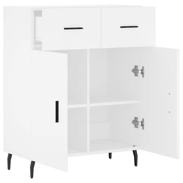 Maison Exclusive - Vit buffé 69,5x34x90 cm ingenjörsträ