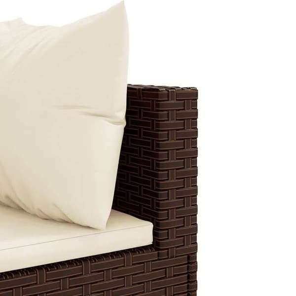 Maison Exclusive - Trädgårdsmöbler 5 delar med kuddar Brun Flätad resin