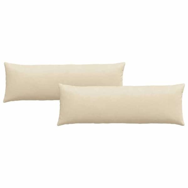 Maison Exclusive - Soffkuddar 2 st tyg Kräm 120 x 40 cm Grädde
