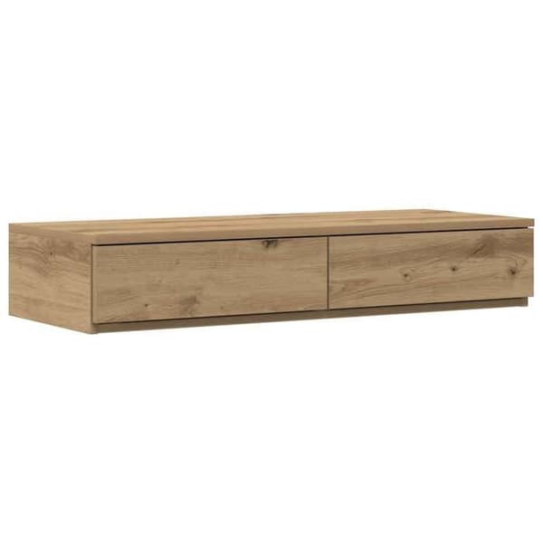 Sengekufferter - EKSKLUSIV HUS - 90 x 36,5 x 16,5 cm - Eg - Spånplader - Push-to-open åbning Ek