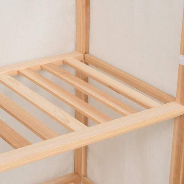 Maison Exclusive - Garderobe med 3 niveauer 79 x 40 x 170 cm
