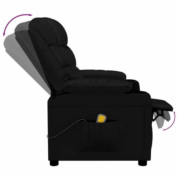 Maison Exclusive - Svart massagefåtölj i konstläder