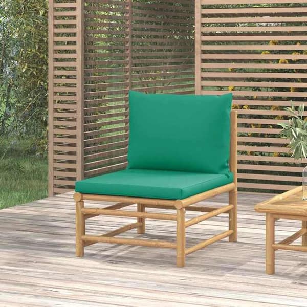 Central have-sofa - EKSKLUSIVT HUS - Central model - bæredygtig bambus - polstrede puder - modulært design Bambu grön