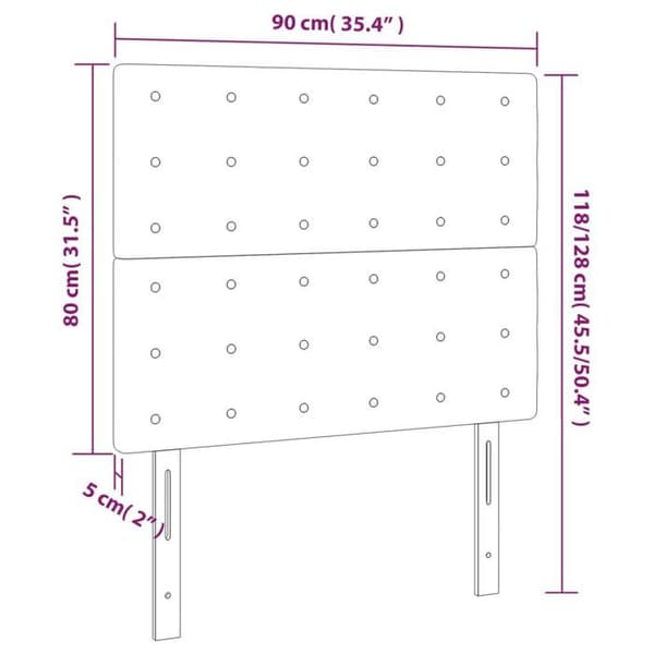 Maison Exclusive - LED-päätyharso Vaaleanharmaa 90x5x118/128 cm Sametti ljusgrått