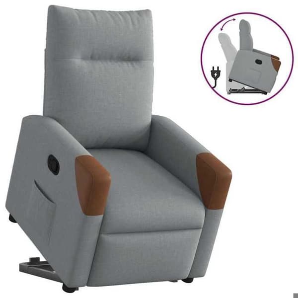 Maison Exclusive - Lätt grå recliner i tyg