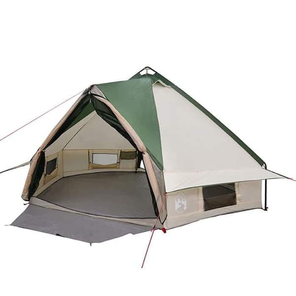 Maison Exclusive - Teepee-tält för 6 personer Grön och vit