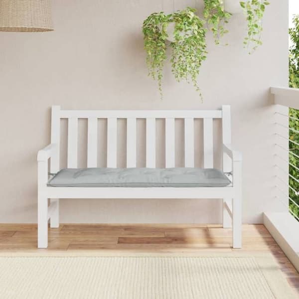Maison Exclusive - Vaaleanharmaa sekoitekangaspuutarhapenkki 120x50x7 cm