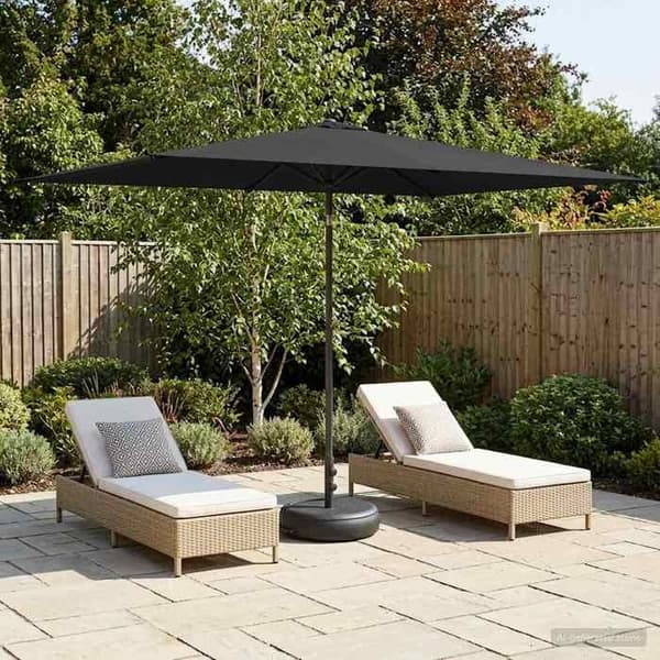 Maison Exclusive - Haveparasol med base 200 x 300 cm Polyester