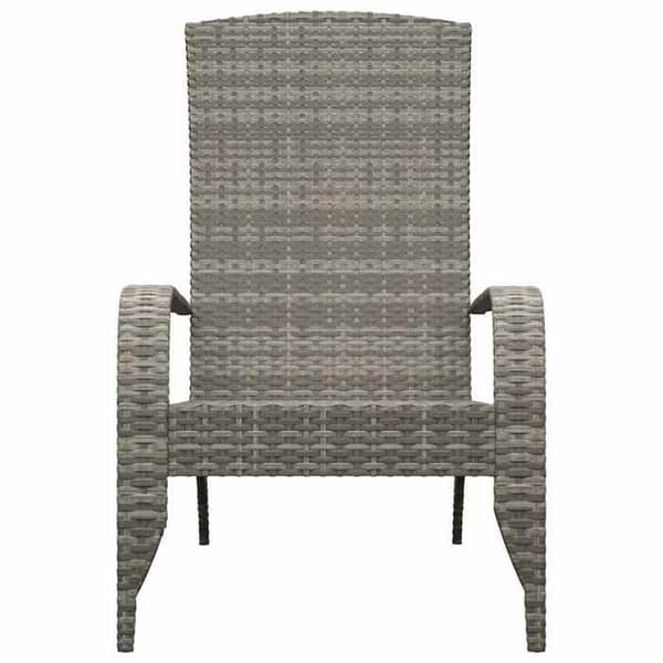Maison Exclusive - Adirondack trädgårdsstol Grå flätad resin Grå
