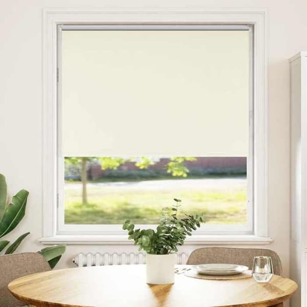 Maison Exclusive - Rullgardin i off-white 105x150 cm tygbredd
