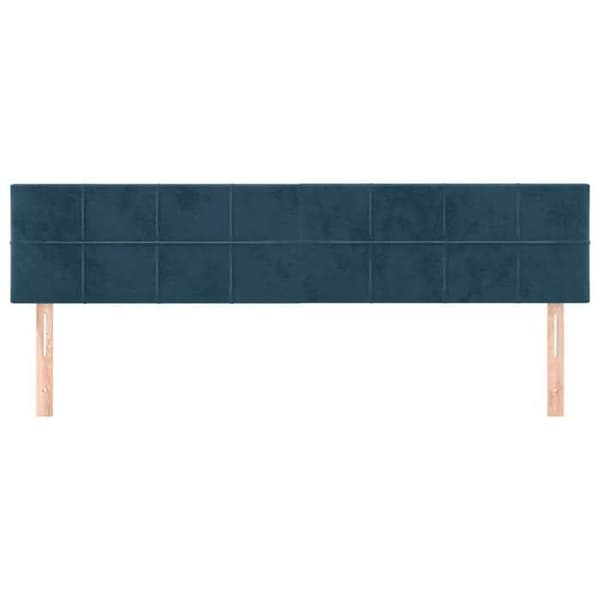 Maison Exclusive - Mörkblå sänggavlar 200 x 5 x 78/88 cm Sammet
