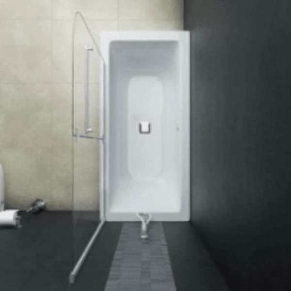 Maison Exclusive - Fällbar duschkabin 2 paneler ESG 95x140 cm Krom