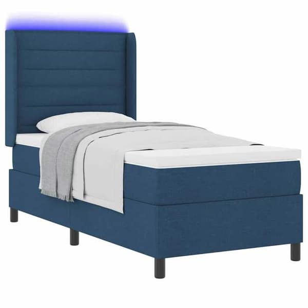 Maison Exclusive - LED-jousipatja sinisellä 90 x 200 cm kankaalla Blå