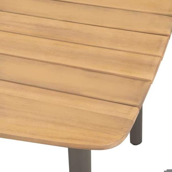Maison Exclusive - Trädgårdsbord 80 x 80 x 72 cm Solid akaciaträ och stål