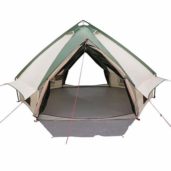 Tält teepee - EXKLUSIVT HUS - Teepee-tält - 6 platser - Polyester 185T belagd - Grön och vit