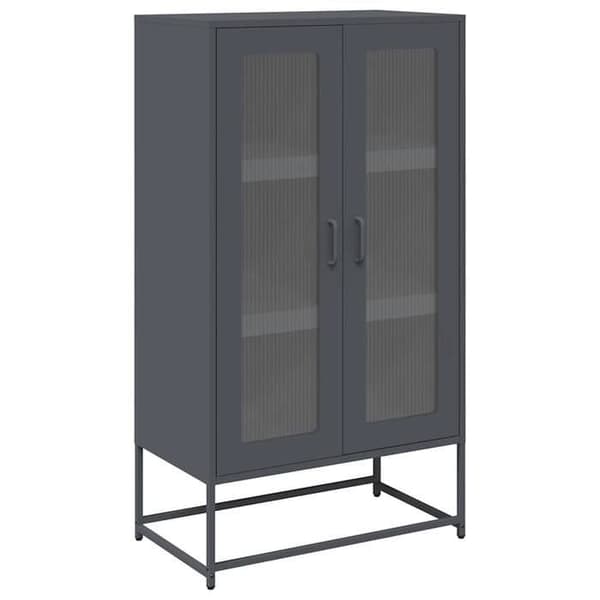 Maison Exclusive - Buffé hög antracit 68x39x123 cm stål