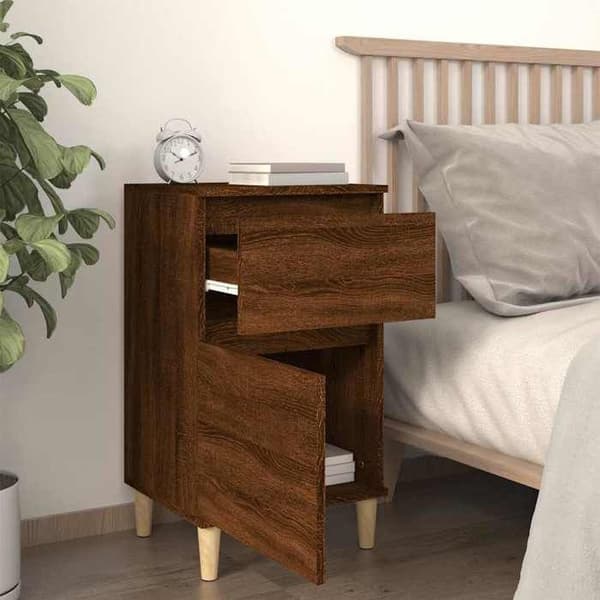 Maison Exclusive - Sängbord 2 st ek brun 40x35x70 cm