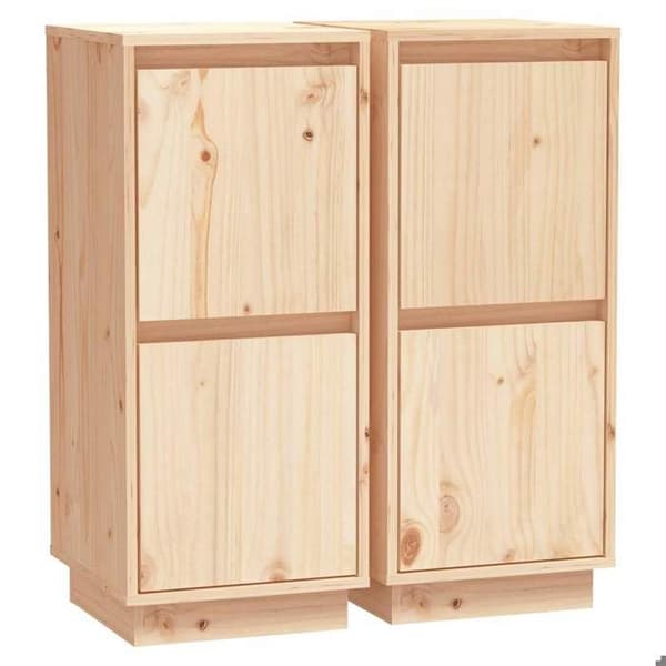 Maison Exclusive - Bufféer 2 st 31,5x34x75 cm Massivt furu Ej angivet