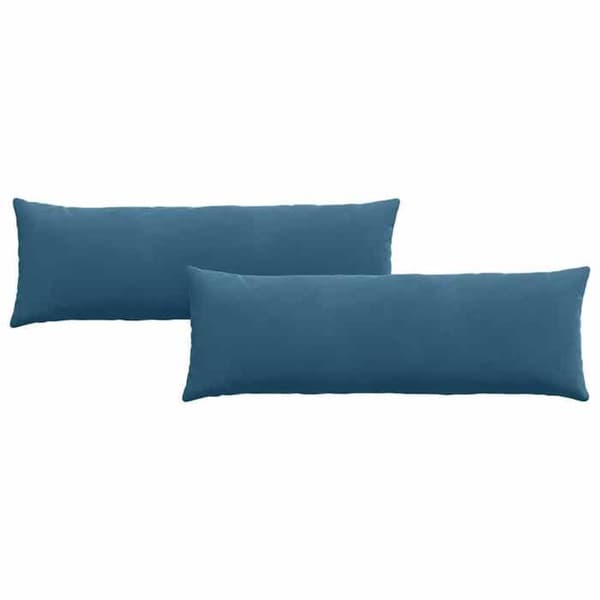 Soffkuddar - EXKLUSIV HEM - 120 x 40 cm (set om 2) - Kordfløyel - Blå - Polyesterfyllning Blå