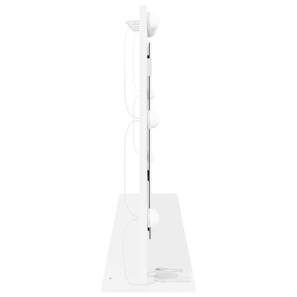 "Vægspejl - EKSKLUSIV HUS - 100 x 55 cm - Hvid - Indbygget LED - USB 5V strømforsyning" Vit