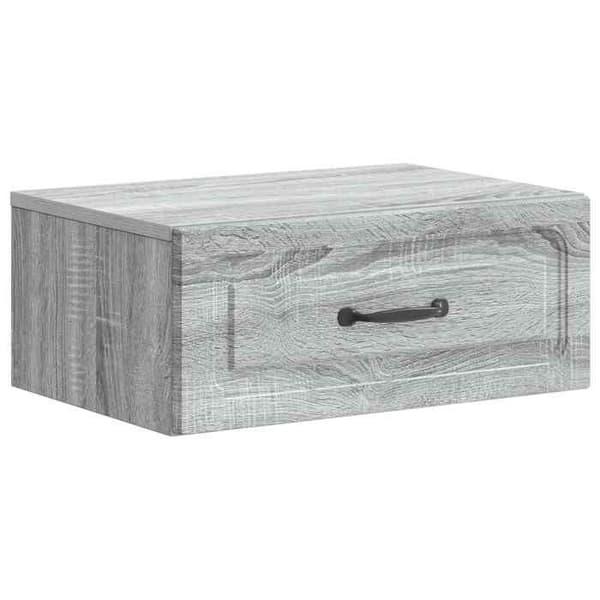 Maison Exclusive - Väggmonterad sängbord Sonoma grå 49 x 34,5 x 20 cm Sonoma grå