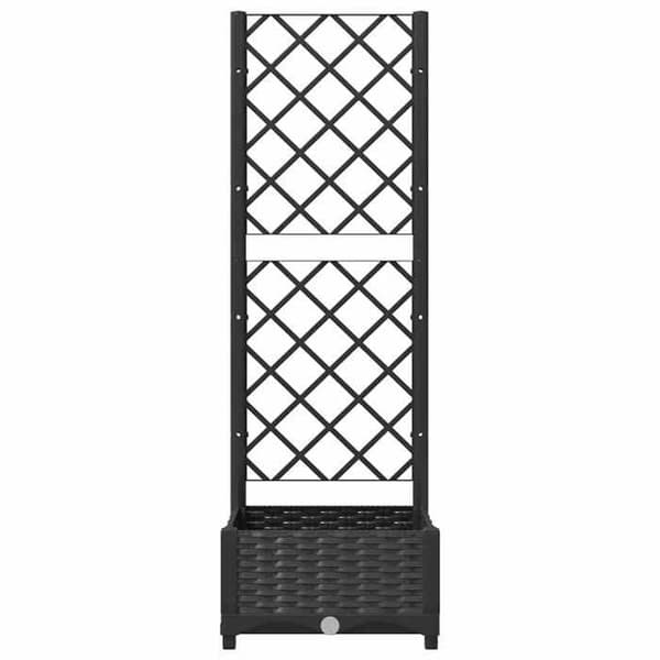 Maison Exclusive - Plantekasse med gitter Sort 40x40x121,5 cm PP