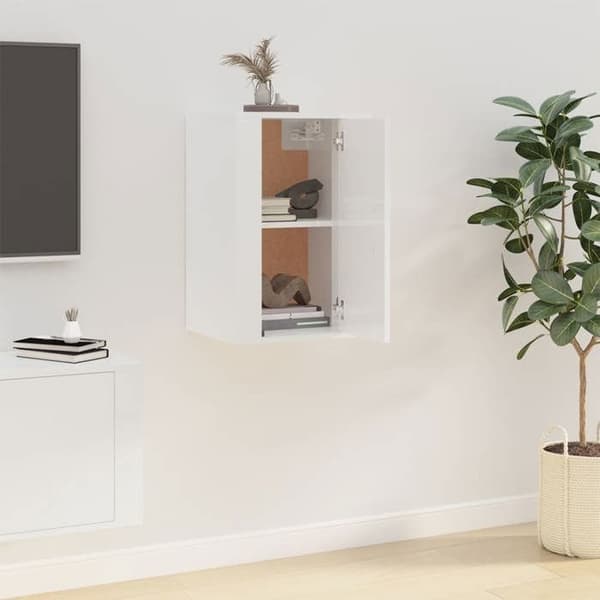 Maison Exclusive - Väggmonterad TV-möbel Vit blank 40x34,5x60 cm Vit