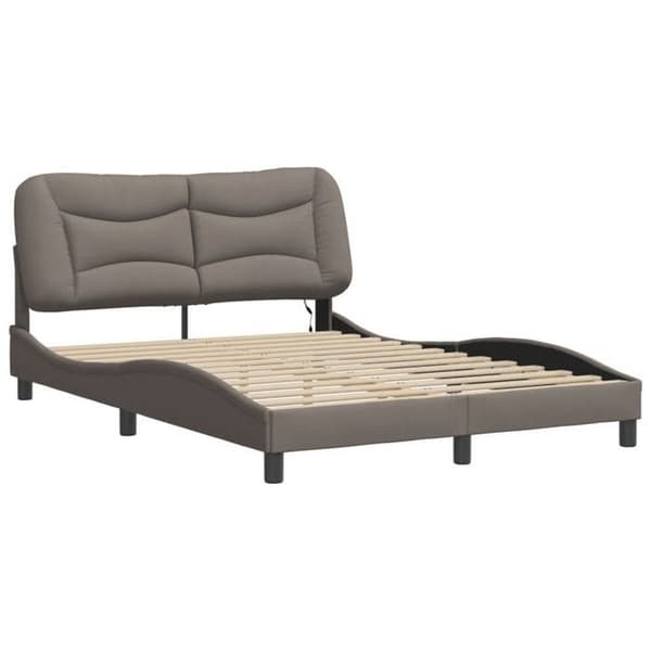 Sengestel - EKSKLUSIV HUS - Hvar - Taupe - 120 x 200 cm - Indbygget LED Mol