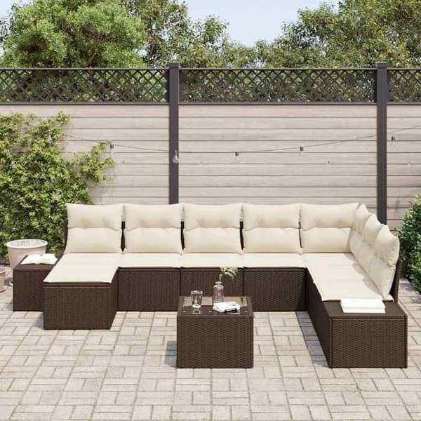 Havemøbel - EKSKLUSIVT HUS - Ubestemt model - Modulær - Brun poly rattan - Stålramme