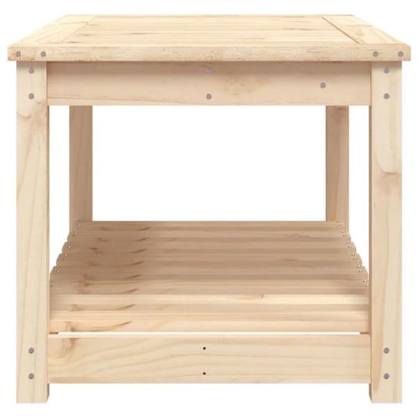 Havemøbel - EKSKLUSIV HUS - 82,5x50,5x45 cm - Massivt fyrretræ - Opbevaringshylde - Rektangulær