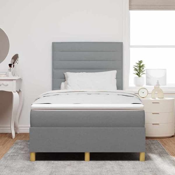 Maison Exclusive - LED-jousipatja Harmaa 120 x 190 cm kangas Ljusgrått