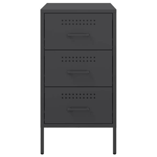 Maison Exclusive - Natborde 2 stk sort 36x39x68 cm stål Svart