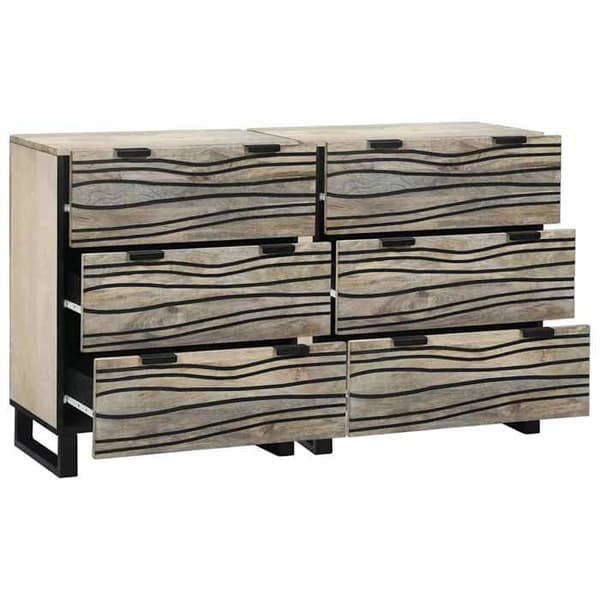 Maison Exclusive - 2-delt buffet sæt Hvid 120 x 33 x 75 cm Vit