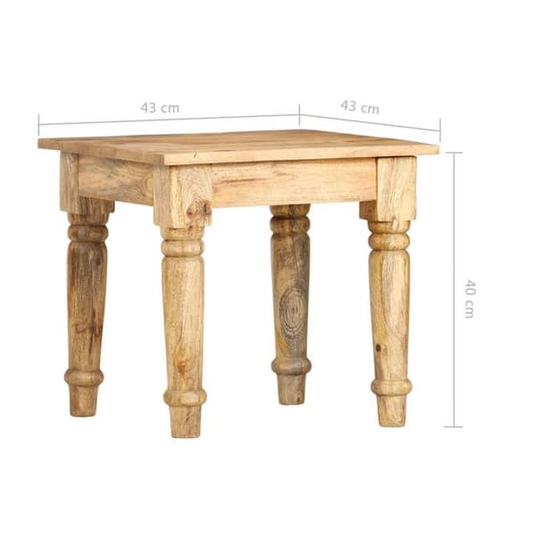 Maison Exclusive - Sidebord 43 x 43 x 40 cm Massivt mangotræ