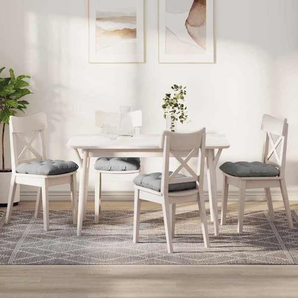 Sædehynder - EKSKLUSIV HUS - Sæt af 4 - Skygrå - 45x45x12 cm - Tykt polstring Molngrå