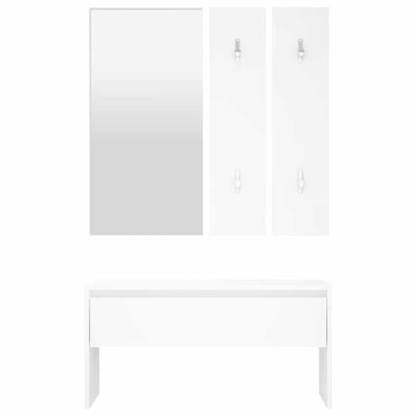 Maison Exclusive - Set med hallmöbler Vit Ingenjörsträ