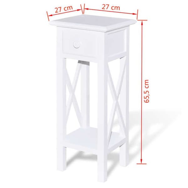 Maison Exclusive - Sidebord med skuffe Hvid Vit