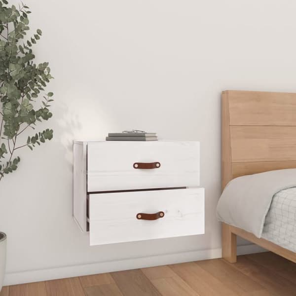 Maison Exclusive - Väggmonterade sängbord 2 st Vit 50x36x40 cm Vit
