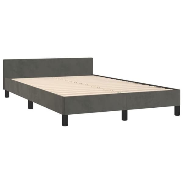 Maison Exclusive - Sängram utan madrass mörkgrå 120x200 cm sammet